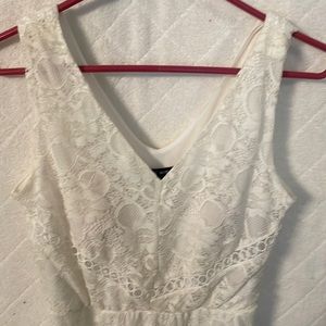 Cream short lace dress
